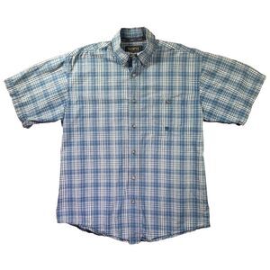 Wrangler 20X Shirt Mens XL Rodeo Western Plaid‎ Button Down Pocket Cowboy